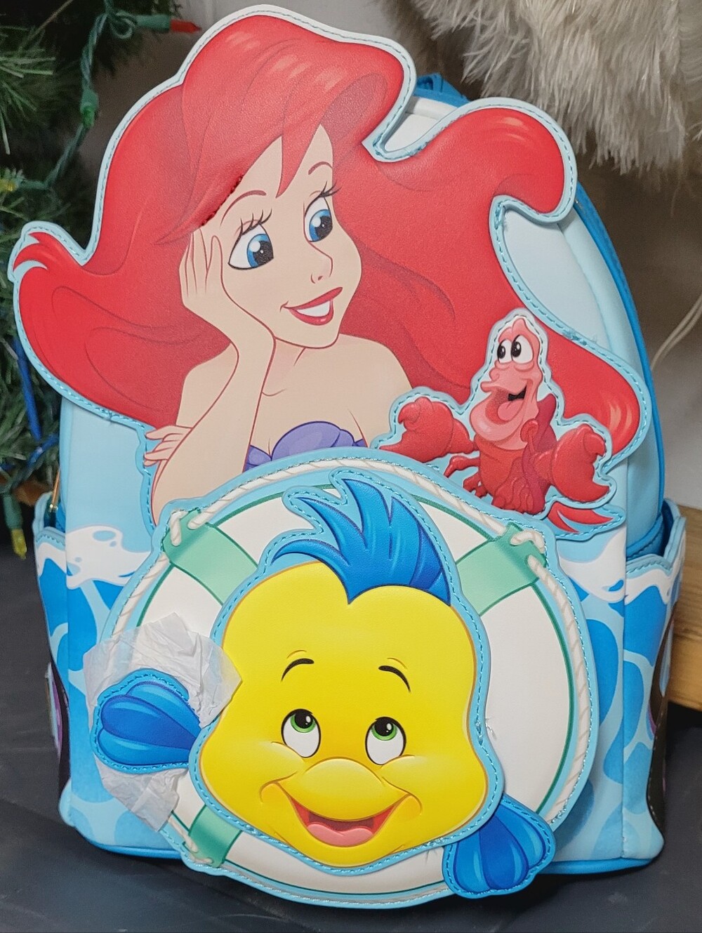 Loungefly The Little Mermaid Ariel, Flounder, & Sebastian Mini Backpack
